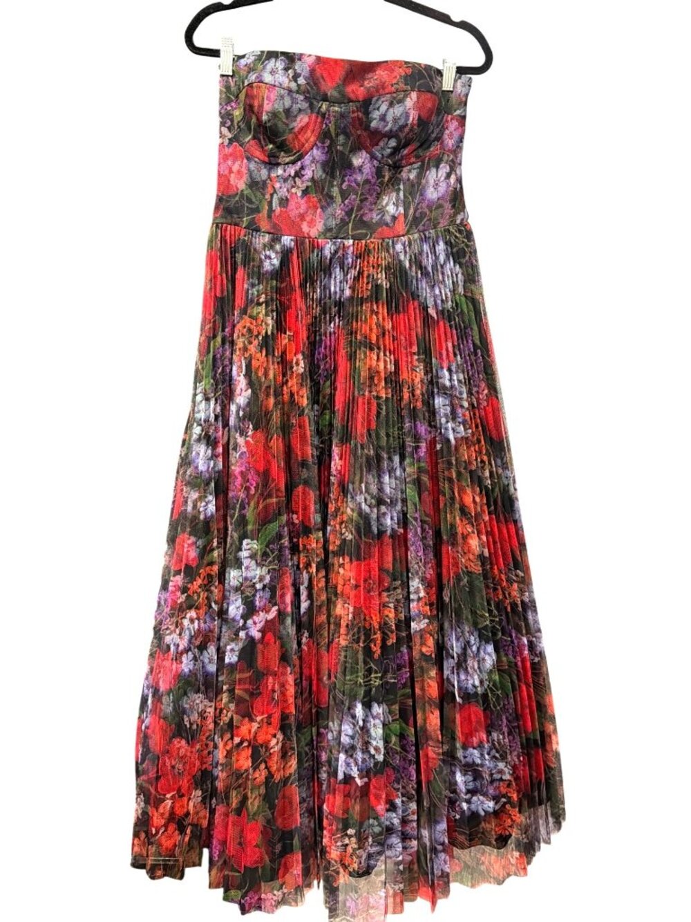 Hutch Alba Floral Strapless Mesh Maxi Corset Dress Gown Sz 10 NEW - Picture 5 of 9
